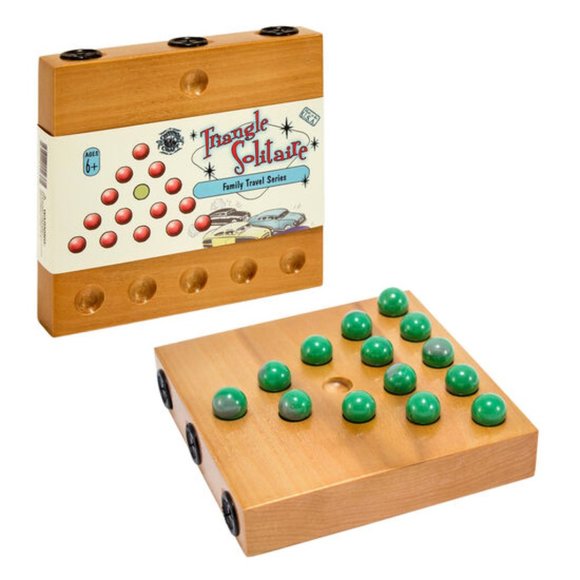🥳3/20🥳 Channel Craft - TRIANGLE SOLITAIRE TRAVELER - Wooden Game - Picture 1 of 6
